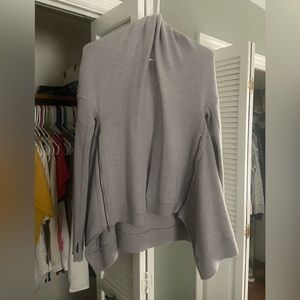 Lululemon wrap it up Merino wool sweater with thumb holes.